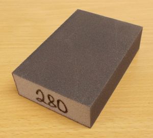 Brusná houba čtyřstranná, molitan, zrnitost 280