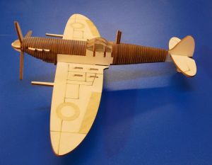 Dřevěné 3D puzzle - letadlo Spitfire