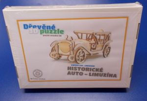 Dřevěné 3D puzzle - historická limuzína