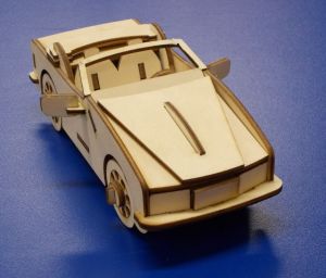 Dřevěné 3D puzzle - sportovní auto