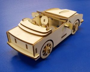 Dřevěné 3D puzzle - sportovní auto