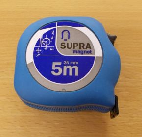 Metr Supra profi délka 5m,šířka pásky 25mm,certifikace přesosti EEC II, magnet