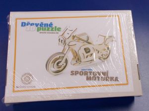 Dřevěné 3D puzzle - sportovní motorka