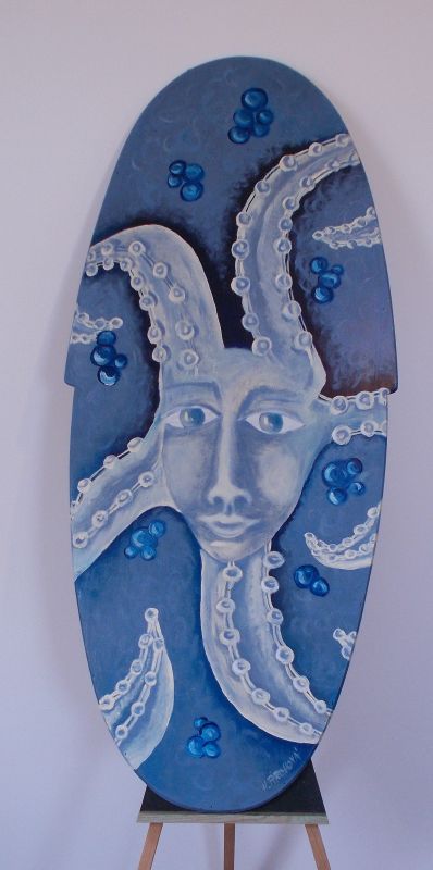 Obraz Chobotnice 56x133 cm, akryl