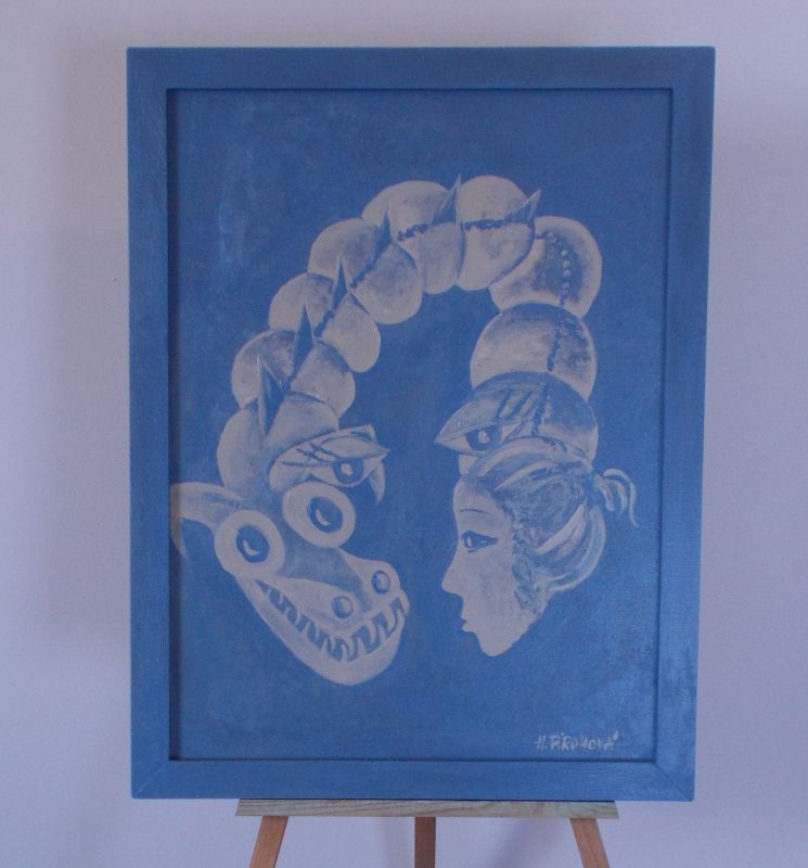 Obraz Dvojí tvář 45x59 cm, akryl