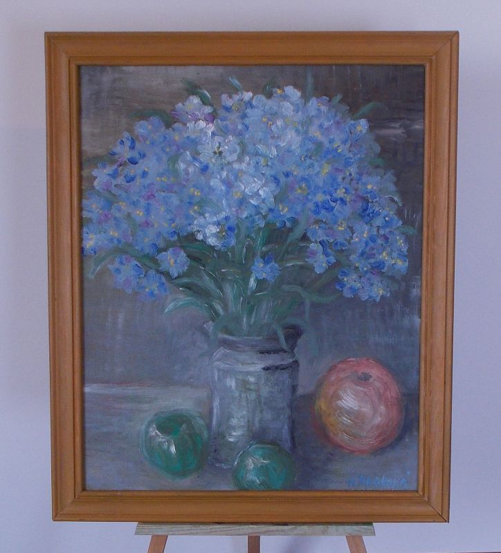 Obraz Poměnky 52x62 cm, olej