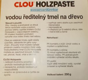 Tmel na dřevo CLOU Holzpaste - barva dub - 250 g