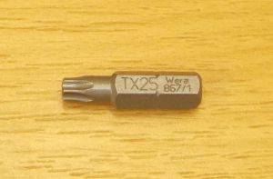 bit , značka wera, TORX T25- délka 25 mm , balení = 1kus