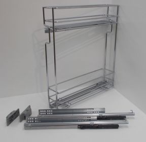 Výsuvný dvojkoš,VIBO,plnovýsuv quadro s tl., 150mm,levý, pro sp.skříňku
