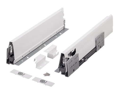 Plnovýsuv s tlumením STRONG BOX 86/500 mm - kompletní sada Bílá